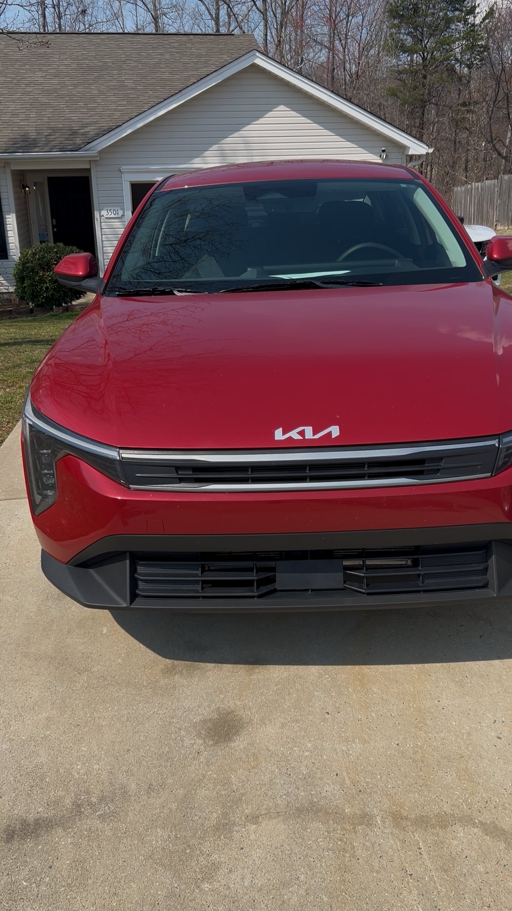 Red Kia after a completed mobile detail