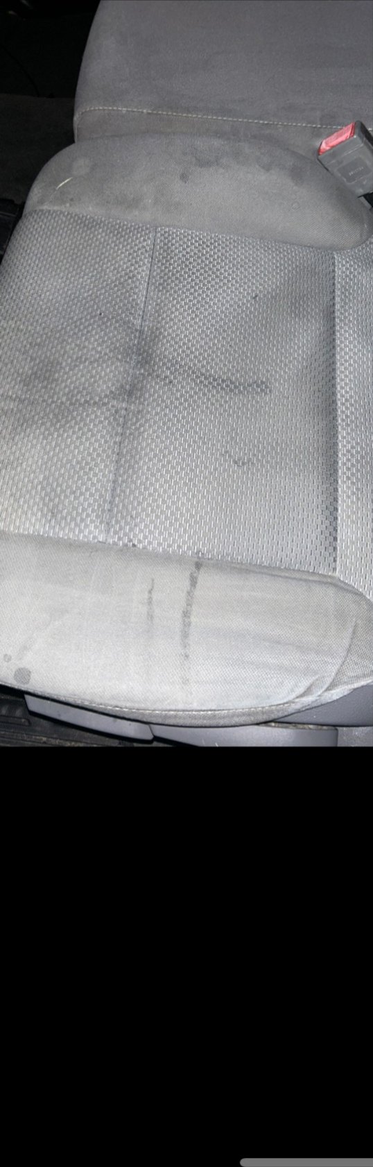 Mesh seat before a deep clean