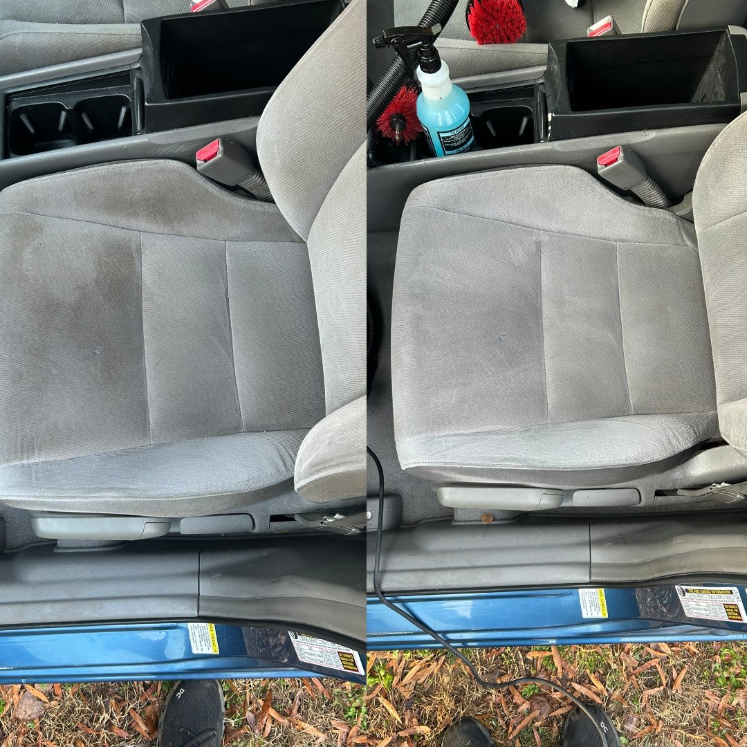 Interior before and after
